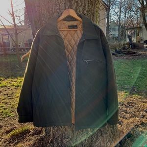 Army green men’s coat